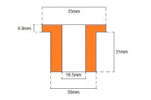 Universal Top Hat Bush (Polyurethane)