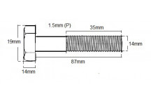 Metric Shanked Bolt M14 X 87mm X 1.5P