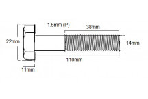 Metric Shanked Bolt M14 X 110mm X 1.5P