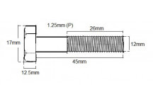 Metric Shanked Bolt M12 X 45mm X 1.25P