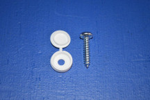 Number Plate Screw With Sealing Cap (White)