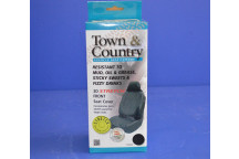 Front Universal Single Seat Cover Black (Stretch)