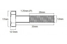 Metric Shanked Bolt M12 X 35mm X 1.25P