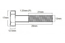Metric Shanked Bolt M12 X 28mm X 1.25P