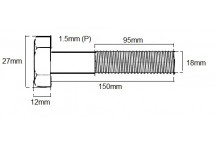 Metric Shanked Bolt Bolt M18 X 150mm X 1.5P