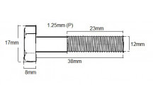 Metric Shanked Bolt M12 X 38mm X 1.25P