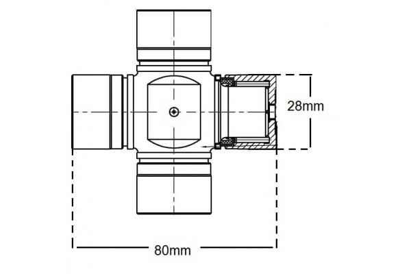 Universal Joint 28 X 80 External Circlip
