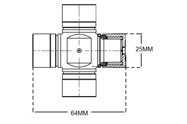 Universal Joint 25 X 64 External Circlip