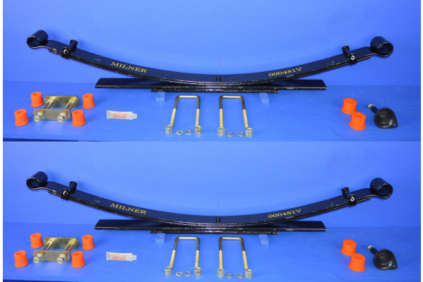 Rear Leaf Spring With Fitting Kit Pair (2+2 Leaf)