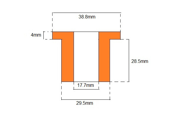 Universal Top Hat Bush (Polyurethane)