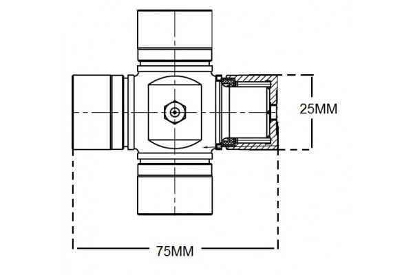 Universal Joint 25 X 76 External Circlip