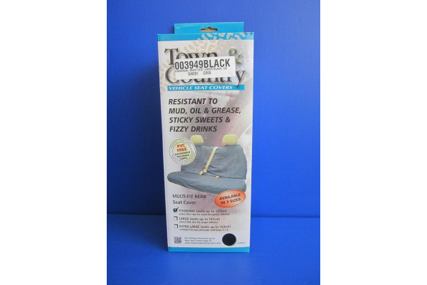 Rear Universal Seat Cover Black 138cm