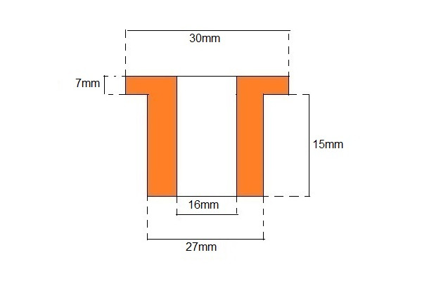 Universal Top Hat Bush (Polyurethane)