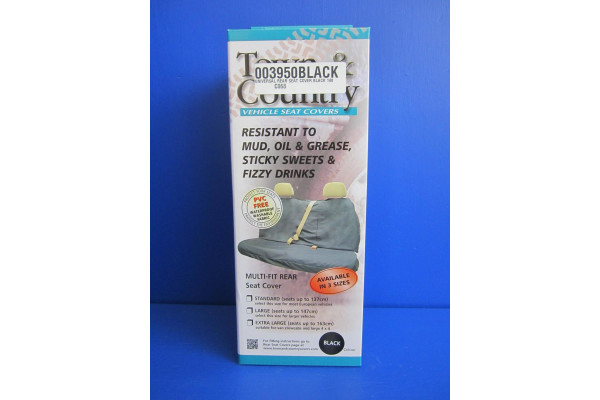 Rear Universal Seat Cover Black 148cm