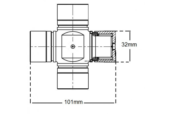 Universal Joint 32 X 101 External Circlip