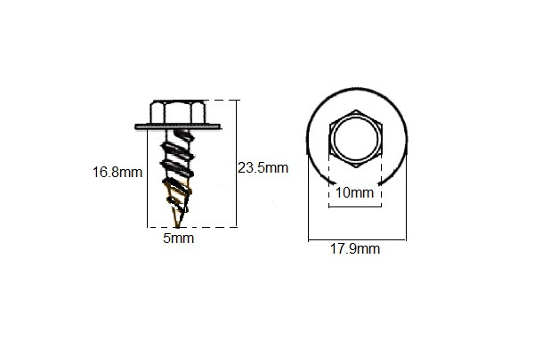 Flanged Head Self Tapping Screw