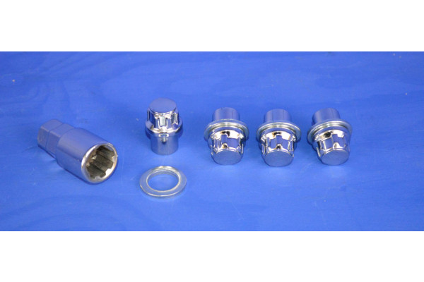 Locking Wheel Nut Set (4) Protruding (With Washer)
