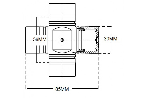 Universal Joint 30 X 85 Internal Circlip